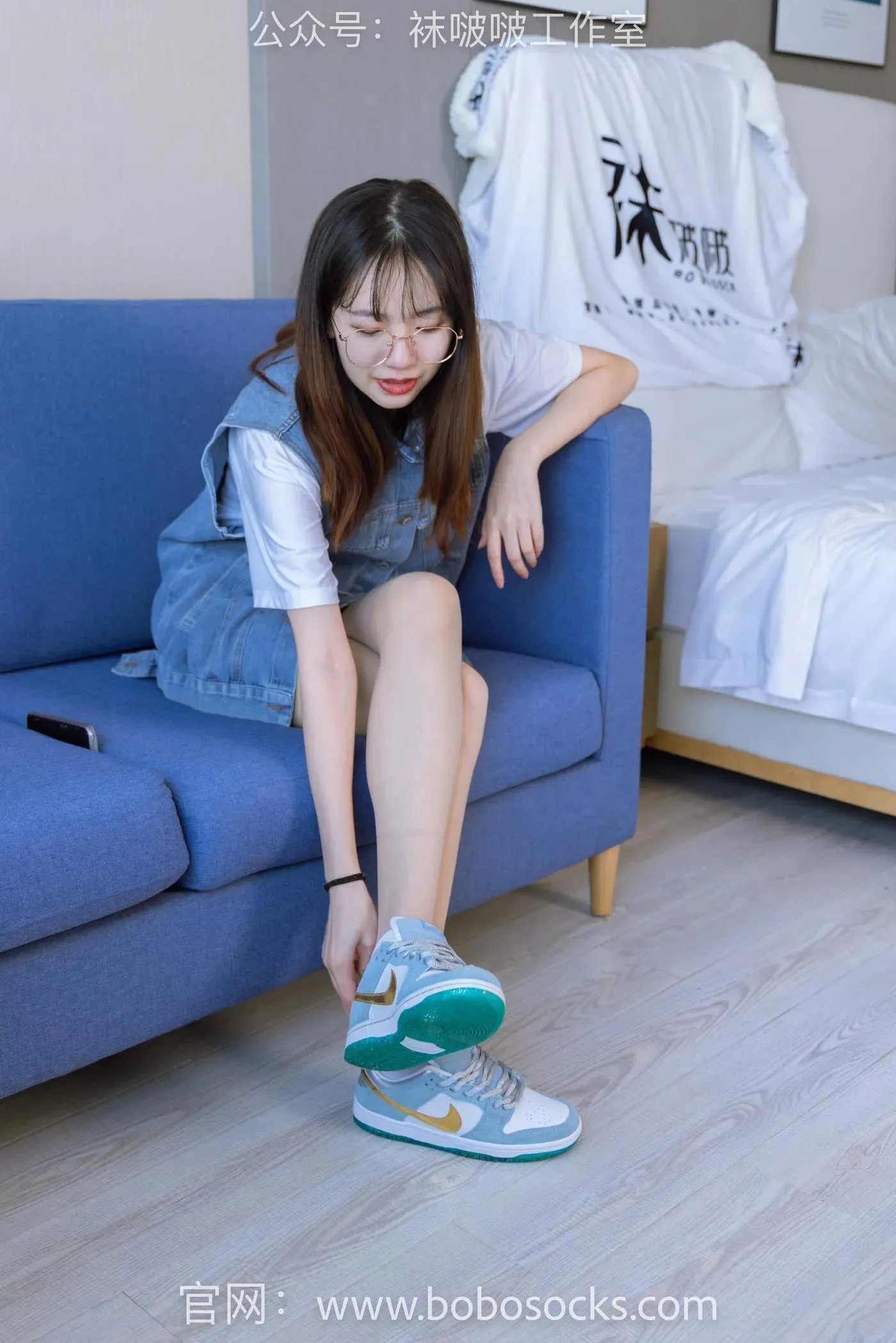 [BoBoSocks袜啵啵]NO.123 小甜豆-板鞋、白棉袜、肉丝 [140P]插图9